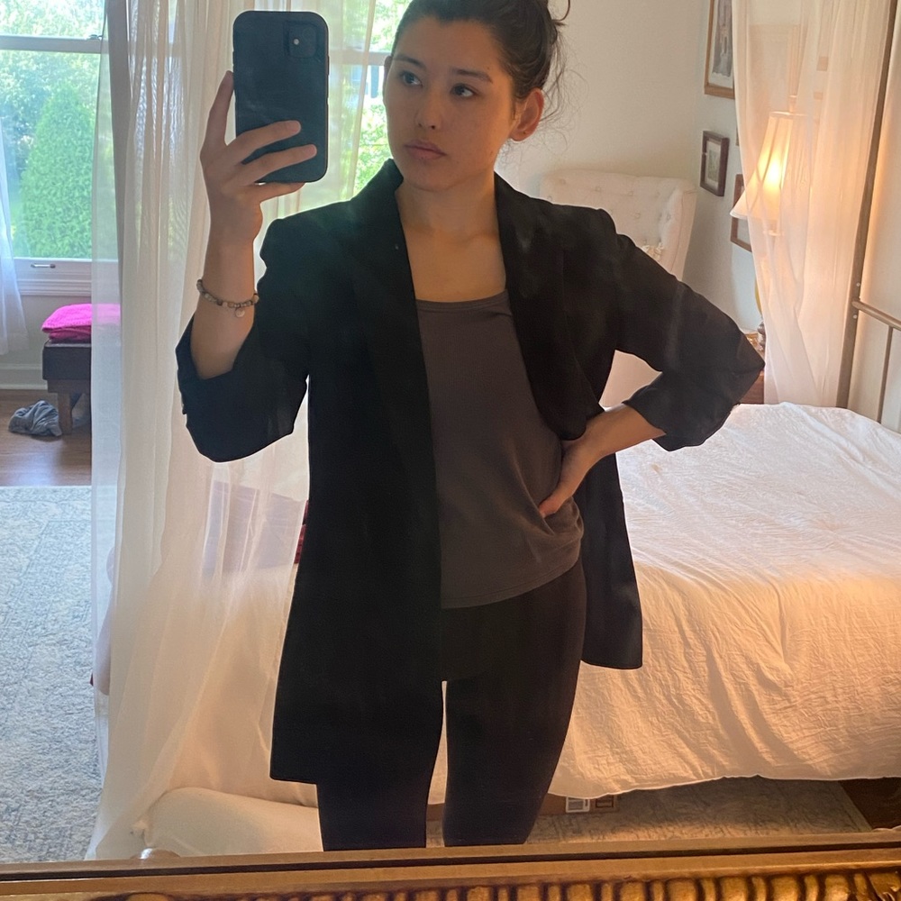 Black business suit jacket